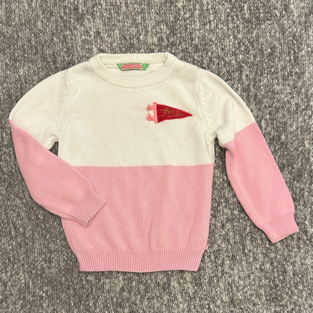 Sophie & Sam color block varsity theme Sweater size 3t